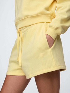 100% Cotton Fleece Quick Dry Breathable Gym Yoga Sport Streetwear Women's Running Shorts & Tights with Drawstring Mid <b>Waist</b> - Product Image 6