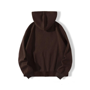 Sudadera con capucha de forro polar 100% algodón para hombre con cremallera, ajuste oversize, logo de letras de diamantes de imitación frontal, ropa deportiva de invierno OEM - Product Image 6