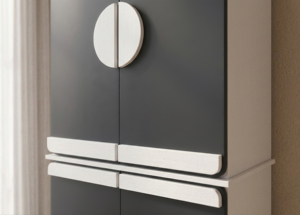 Meuble à chaussures de salon Essence Modern à 8 niveaux et 4 portes, démontable/DIY, SC410ZV, blanc/gris foncé, en aggloméré MDF, pour 20-23 paires de chaussures - Product Image 3