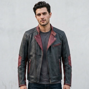 Dernières vestes en cuir pour hommes de qualité supérieure à prix de gros, couleurs personnalisées, vestes d'hiver en cuir en gros - Product Image 1