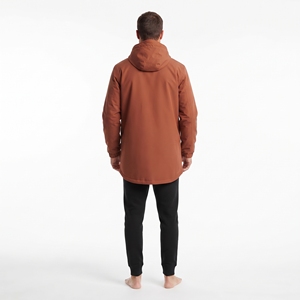 Parka Homme Personnalisable avec Logo, Capuche et Fermeture Éclair Intégrale, Doudoune Longue Unie Coupe-Vent pour Extérieur – Vente en Gros Fabricant - Product Image 2