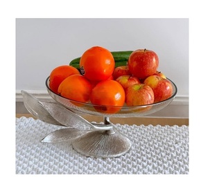 Bol de service au design fantastique en aluminium, couleur or et noir, pour fruits et chocolat, qualité exclusive - Product Image 6