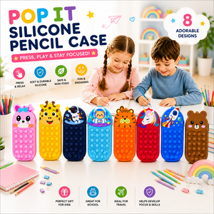 Set de Papelería con Estuche de Lápices Antiestrés con Burbujas Sensoriales, 22.5x9x4.5cm, Cierre Deslizante, Regalo para Estudiantes de Primaria - Product Image 6