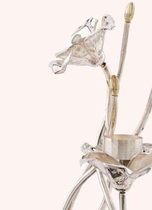 Candelabro de Metal Plateado con Forma Redonda, Resistente al Calor, Decoración para el Hogar - Product Image 3