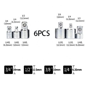 6 piezas, 1/4 ", 3/8", 1/2 "y 3/4" Dr. Escotillas adaptadoras combinadas - Product Image 5