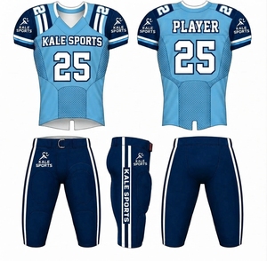 Maillot et pantalon de football américain sur mesure, grande taille, col en V, coupe décontractée, tenue de sport d'équipe, vêtements d'entraînement athlétique - Product Image 1