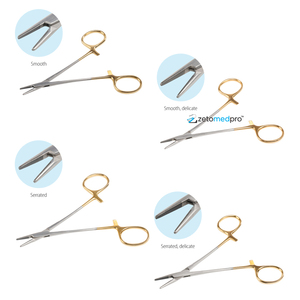 Premium TC Gold Webster Needle Holder 12cm – Tungsten Carbide Jaw, Stainless Steel Surgical <b>Instrument</b> for Precision Suturing - Product Image 1