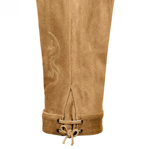 Shorts en cuir traditionnels pour hommes, style Oktoberfest, Lederhosen, style bavarois. - Product Image 3