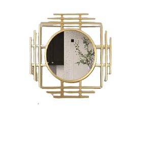 Espejo decorativo costero ovalado montado en la pared de Metal de hierro forjado cuadrado para la decoración de la sala de estar del Hotel del hogar - Product Image 1