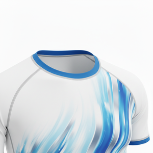 Lightweight short sleeve rash guard sublimated compression shirt breathable durable seams premium fabric MMA BJJ <b>surf</b> training - Product Image 4