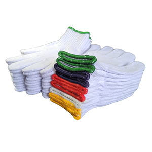 Gants de sécurité en coton blanc blanchi Fil recyclé pour l'industrie automobile et usage général - Product Image 6