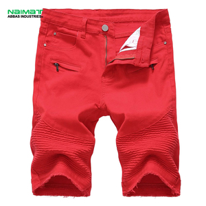 Custom Design Men Denim Shorts Elasticated Waist Cargo Jean Shorts Lightweight Summer Denim Shorts for Men Wear - Product Image 2