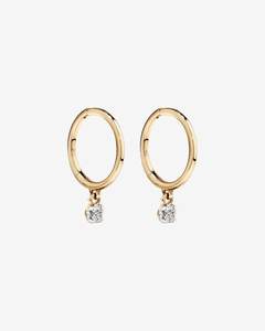 Pendientes de Aro Pequeños Tipo Huggie con Diamantes Cultivados en Laboratorio Certificados por IGI, Chapados en Rodio y Oro Sólido de 10K, Corte Brillante, para Mujer - Product Image 1