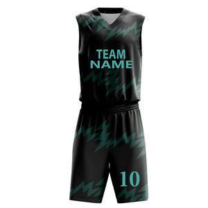 Ensemble d'uniformes de basketball de haute qualité en gros, maillot et short sublimés en mesh pour adultes unisexes - Product Image 3