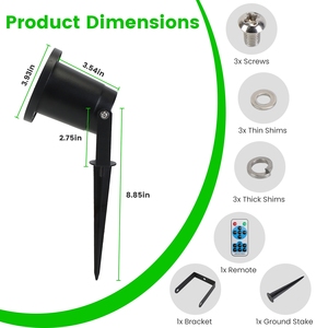 เครื่องฉายเลเซอร์กลางแจ้ง1ชิ้นไฟฉายแสงสีเขียวแดง3โหมดจับเวลา6Hrs ความเร็ว12ระดับไฟตกแต่ง IP44กันน้ำ - Product Image 5