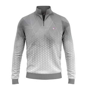 Sublimated Winter <b>Quilted</b> Tracksuit Custom Full Color Pattern Front Polyester Mens Womens Youth Team Sports Casual Thin Half-Zip - Product Image 1