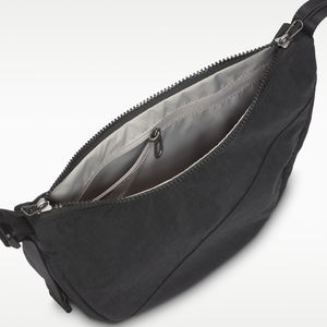 Bolso cruzado de nailon a rayas personalizado con cremallera impermeable para deportes, entrenamiento, correr y uso al aire libre, tipo dumpling para mujer - Product Image 4