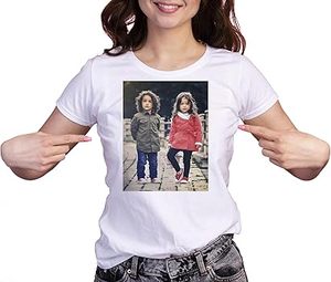 T-shirt imprimé uni pour femme, coupe décontractée, vêtements de printemps et d'été - Product Image 3