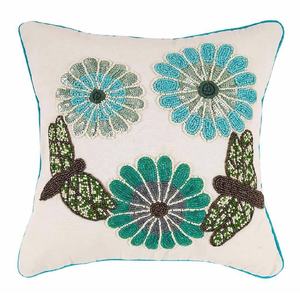 Fundas de Cojín Modernas con Diseño Floral Cuadrado y Cuentas de Vidrio para Sofá, Cama, Decoración del Hogar, Gran Venta - Product Image 1