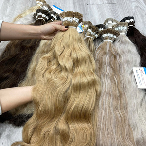 Extensions de cheveux humains vietnamiens bruts à pointe en I en kératine, double épaisseur, cuticules alignées, vente en gros - Product Image 2
