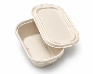 Hot Selling 25 oz Square Bagasse Food <b>Container</b> 750 ml Cover Oil Resistant Plastic Free Eco Friendly Biodegradable Rice Party - Product Image 2