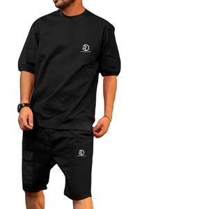 Survêtement décontracté pour hommes T-shirt et short 2 pièces Sweat Short Fashion Survêtement Hommes Shorts Ensembles d'été - Product Image 5