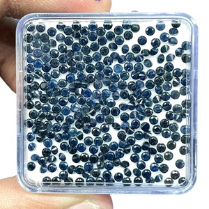 Saphir bleu naturel 2 mm, taille diamant ronde, saphir calibré, pierres précieuses en vrac, prix de gros pour la fabrication de bijoux - Product Image 3