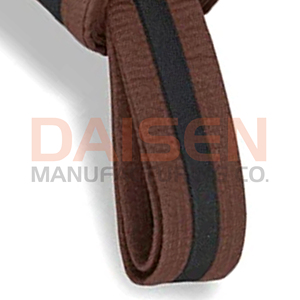 Cinturón de Judo Marrón con Raya Negra de 1.8M, Tela Resistente, Equipo de Entrenamiento de Artes Marciales Unisex - Product Image 5