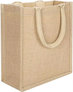 Eco Friendly Jute Style Tiffin Grocery Carry <b>Bag</b> Handled Medium Size <b>Waterproof</b> Custom Printed Design Daily Use Shopping <b>Bag</b> - Product Image 2