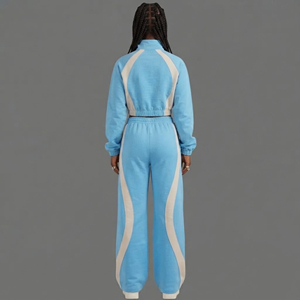 Conjunto de Chaqueta Cortavientos de Nailon para Mujer, Estilo Urbano, Logotipo Bordado Personalizado, 2 Tonos, Ligero, Estilo Hip Hop, 2 Piezas, Novedad 2027 - Product Image 2