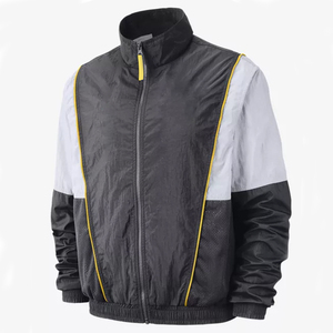 Men <b>Black</b> <b>Windbreaker</b> Tracksuit – Lightweight Jacket & Jogger Pants Set - Product Image 2