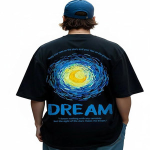 เสื้อยืดโอเวอร์ไซส์ทรงสี่เหลี่ยมแบบสั่งทำพิเศษสำหรับผู้ชาย ผ้าหนา ซักแล้ว ทรงหลวม แขนตก ลดราคาพิเศษ - Product Image 3