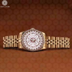 Montre de luxe pour homme Charm, boîtier en acier inoxydable 40 mm, mouvement mécanique analogique, cadran en cristal saphir, date automatique, fonction push - Product Image 6