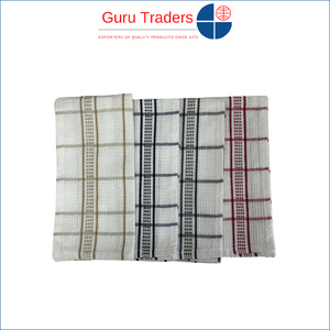 Top Selling Dealer of Excellent Quality Checks Waffle Weave Pattern Towel with <b>Border</b> for Kitchen Hand Towel Use at Best Price - Product Image 4
