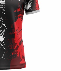 Polo à manches courtes pour homme, imprimé par sublimation, rouge, noir, blanc, gris, décontracté, séchage rapide, tricoté en polyester, vêtements de sport - Product Image 6