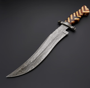 Handcrafted 216 Layer Damascus Steel Outdoor Utility <b>Tool</b> with Premium Wooden Handle Genuine <b>Leather</b> Storage Sheath OEM/ODM EDC - Product Image 1