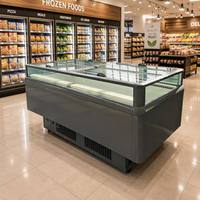 Réfrigérateur-congélateur d'îlot à température unique et refroidissement par air pour supermarché