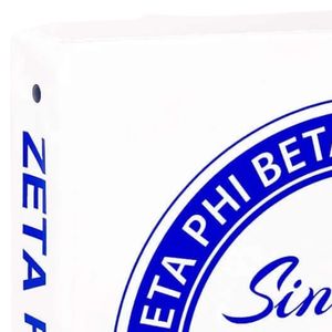 Zeta Phi Beta Three <b>Ring</b> <b>Binder</b> Blue Sorority Notebook Organizer Durable School Office <b>Folder</b> Greek Life Supply - Product Image 6