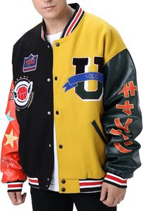 Luxury Wool Blend Varsity Jacket – Unisex Letterman Style Bomber with Premium Stitching, Oversized Fit, Warm Inner Linin, Fashi - Product Image 2