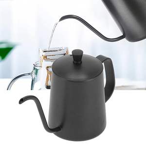 Bouilloire à bec de cygne en acier inoxydable OEM en gros pour la maison, la cuisine et le bureau, idéale pour le café ou le thé, finition noir mat - Product Image 3