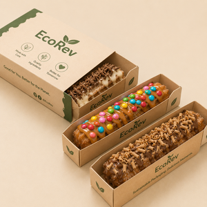 Custom Wholesale Eco-Friendly Biodegradable Single Churro <b>Box</b> Disposable Food Grade Paperboard Folding Churros Corndogs Fast - Product Image 4