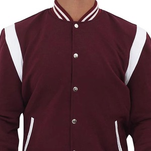 High Quality Men's Stand <b>Collar</b> Varsity <b>Jacket</b> for Men Original Leather Sleeves Winter Comfortable Wool Cowhide Body for Men - Product Image 1