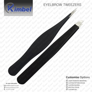Pince à épiler professionnelle en acier inoxydable faite à la main, anti-électricité statique, pointue pour sourcils, épilation des poils incarnés et points noirs - Product Image 5