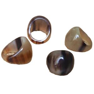 NOSHAHI fait à la main Ox Buffalo Ring AGATE Party Wedding Hotel Accessoire sculpté Style animal de l'Inde à l'étranger - Product Image 1