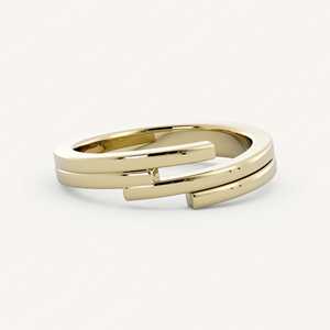 Anillos de 3mm con diseño minimalista, modernos y apilables para uso diario, alianzas de boda de joyería fina en oro macizo de 10k, 14k, 18k, precio de fábrica. - Product Image 1