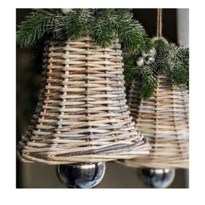 Traditional Rattan Bell Decoration Reimagined for Modern Christmas Interiors Retail Displays and Seasonal Gift Collections - Product Image 3
