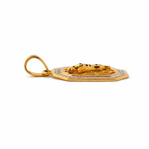 Pendentif Chaîne en Or Rose 18 carats avec Diamant Octogonal pour Homme et Femme, Poli Miroir, Géométrique, Idéal pour Fêtes, Cadeau, Usage Quotidien, Bijou - Product Image 4