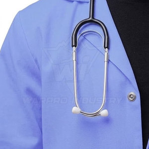 Blouse de laboratoire à manches longues, fermeture avant, tissu lisse et coupe confortable pour le personnel des magasins et l'utilisation au travail - Product Image 6