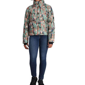 Men's Printed Camouflage Puffer Jacket With Zipper Stand Collar <b>Thick</b> <b>Winter</b> <b>Coat</b> Casual Style Regular Fit Waterproof Polyester - Product Image 2