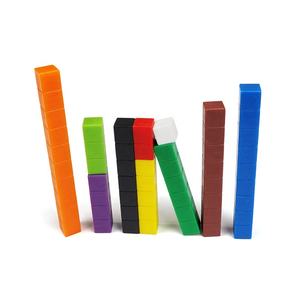 Bâtons de Cuisenaire en plastique 1-10CM, bâtons mathématiques Montessori, bâtons de comptage en plastique pour l'apprentissage des mathématiques - Product Image 1